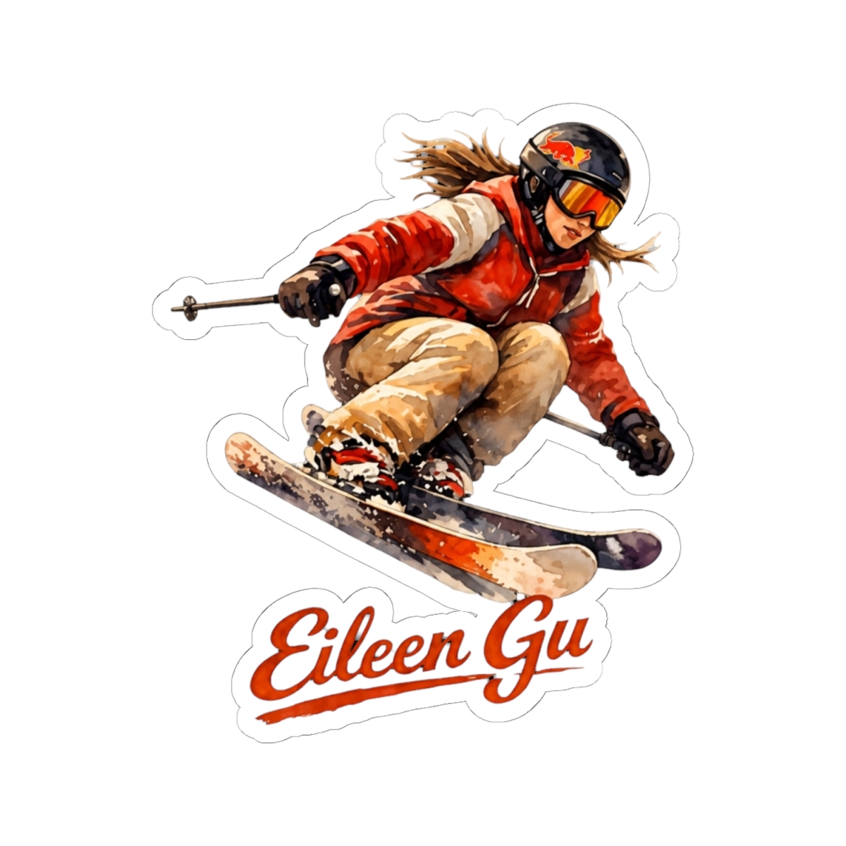 Eileen Gu Skiing - alternate angle 2, merchandise